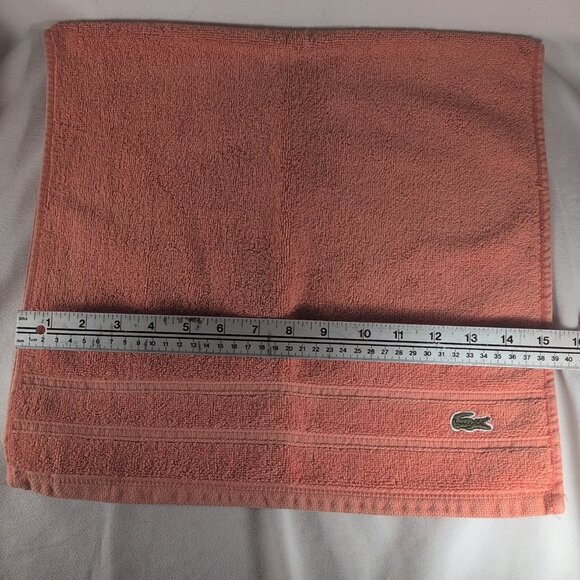 Lacoste 4 Set Orange Towels Bath Body Hand Hair 100% Cotton 30x52" Crocodile - Picture 11 of 12
